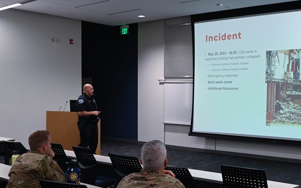 132d Wing Chaplain team visits Davenport Police Department; Learns about support during crisis