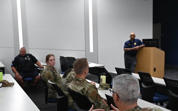 132d Wing Chaplain team visits Davenport Police Department; Learns about support during crisis