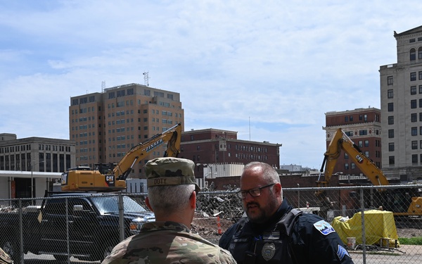 132d Wing Chaplain team visits Davenport Police Department; Learns about support during crisis