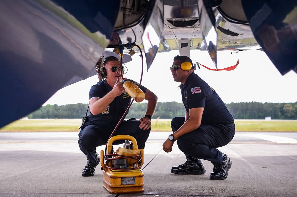 Blue Angels Perform at the Wings Over Wayne Air Show.