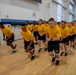 Recruits PT at Atlantic Fleet Drill Hall at Recruit Training Command