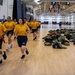 Recruits PT at Atlantic Fleet Drill Hall at Recruit Training Command
