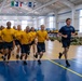 Recruits PT at Atlantic Fleet Drill Hall at Recruit Training Command