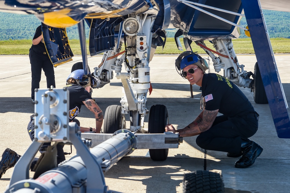 Blue Angels Perform at the Great Pocono Raceway Air Show.