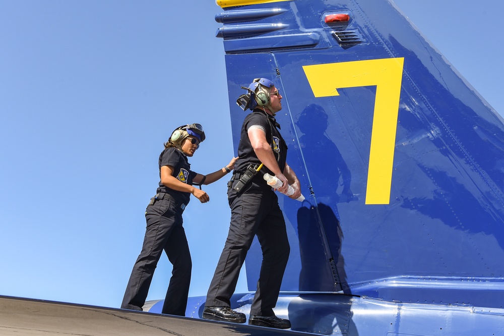 Blue Angels Perform at the Great Pocono Raceway Air Show.