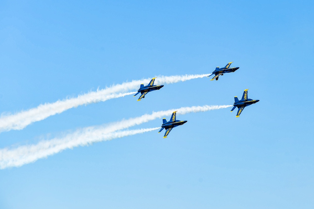 Blue Angels Perform at the Great Pocono Raceway Air Show.