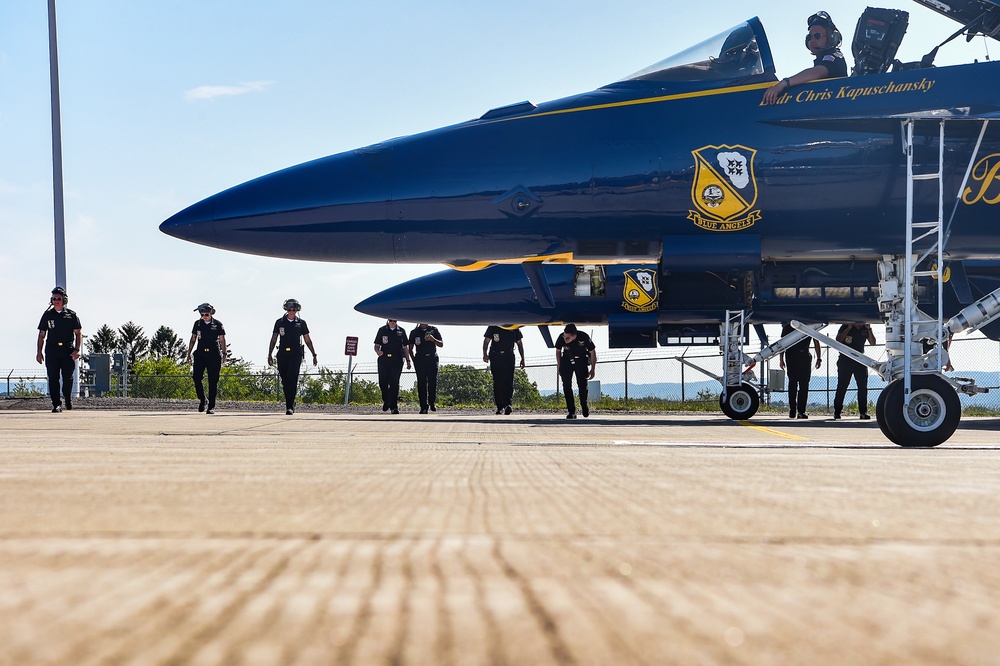 Blue Angels Perform at the Great Pocono Raceway Air Show.