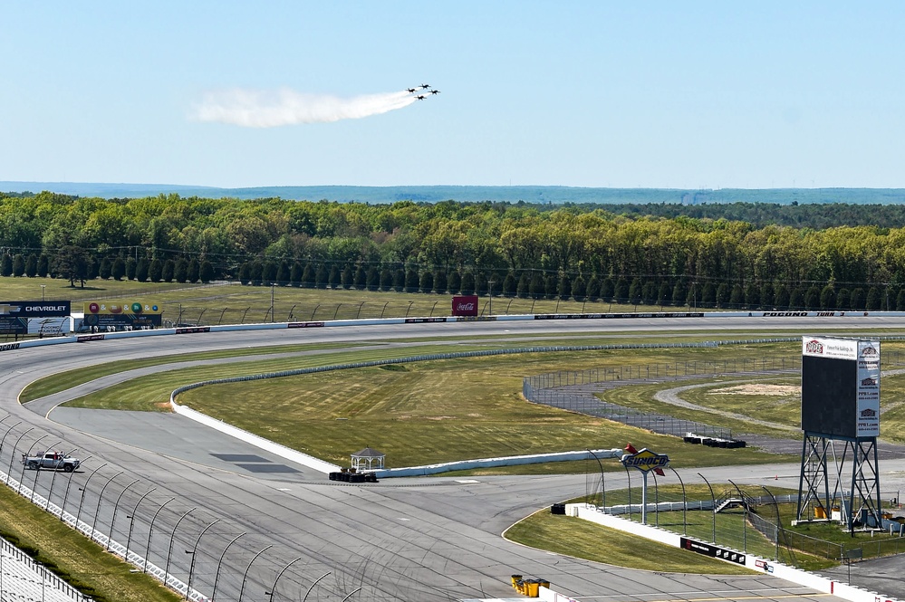 Blue Angels Perform at the Great Pocono Raceway Air Show.