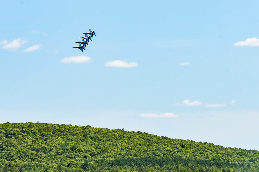 Blue Angels Perform at the Great Pocono Raceway Air Show.