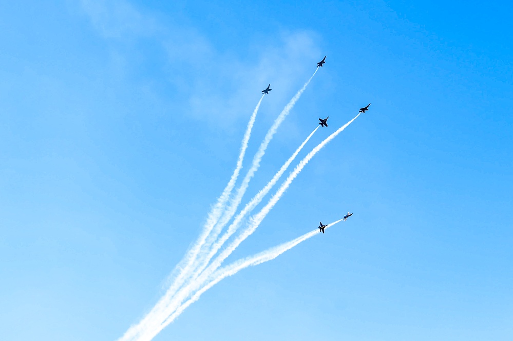 Blue Angels Perform at the Great Pocono Raceway Air Show.