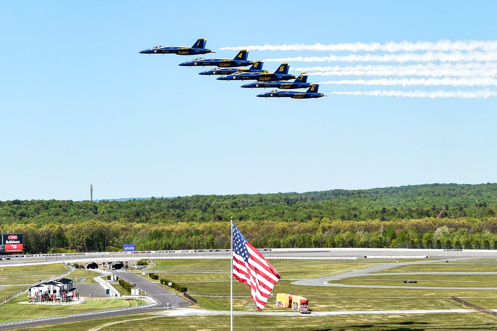 Blue Angels Perform at the Great Pocono Raceway Air Show.