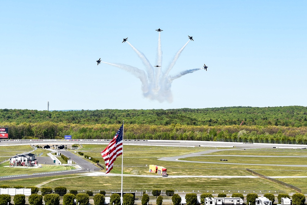 Blue Angels Perform at the Great Pocono Raceway Air Show.