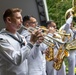 U.S. Marines and Sailors perform at Washington Square in Vilnius, Lithuania