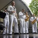 U.S. Marines and Sailors perform at Washington Square in Vilnius, Lithuania