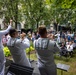 U.S. Marines and Sailors perform at Washington Square in Vilnius, Lithuania