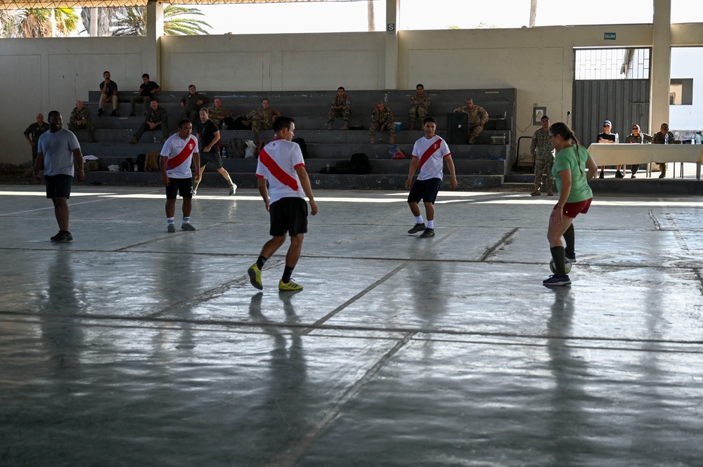 U.S. and Peruvian Airmen come together for friendly soccer match
