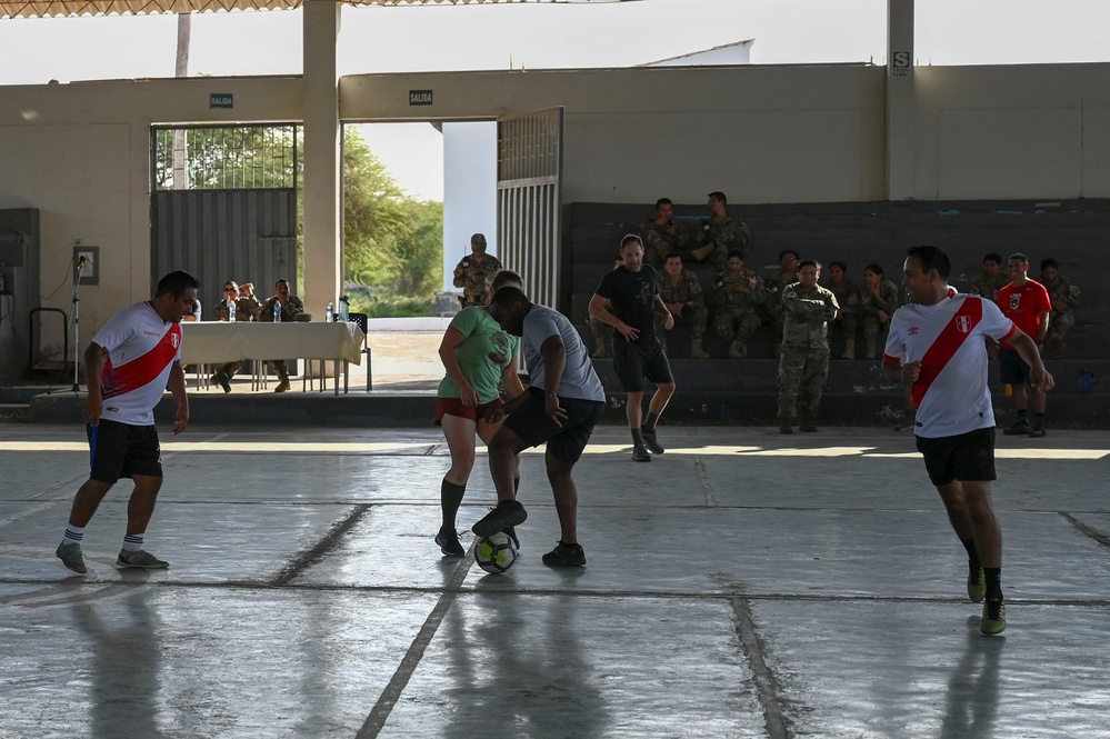 U.S. and Peruvian Airmen come together for friendly soccer match