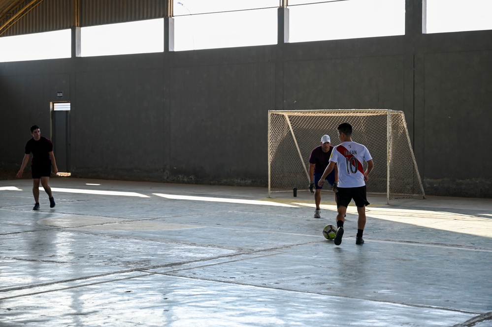 U.S. and Peruvian Airmen come together for friendly soccer match