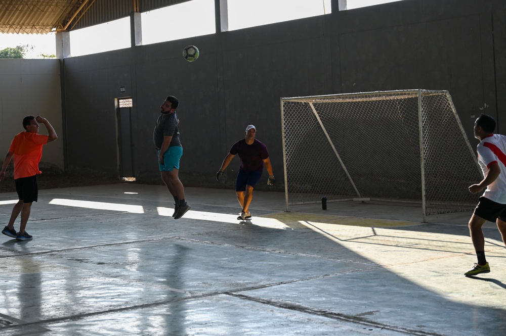 U.S. and Peruvian Airmen come together for friendly soccer match