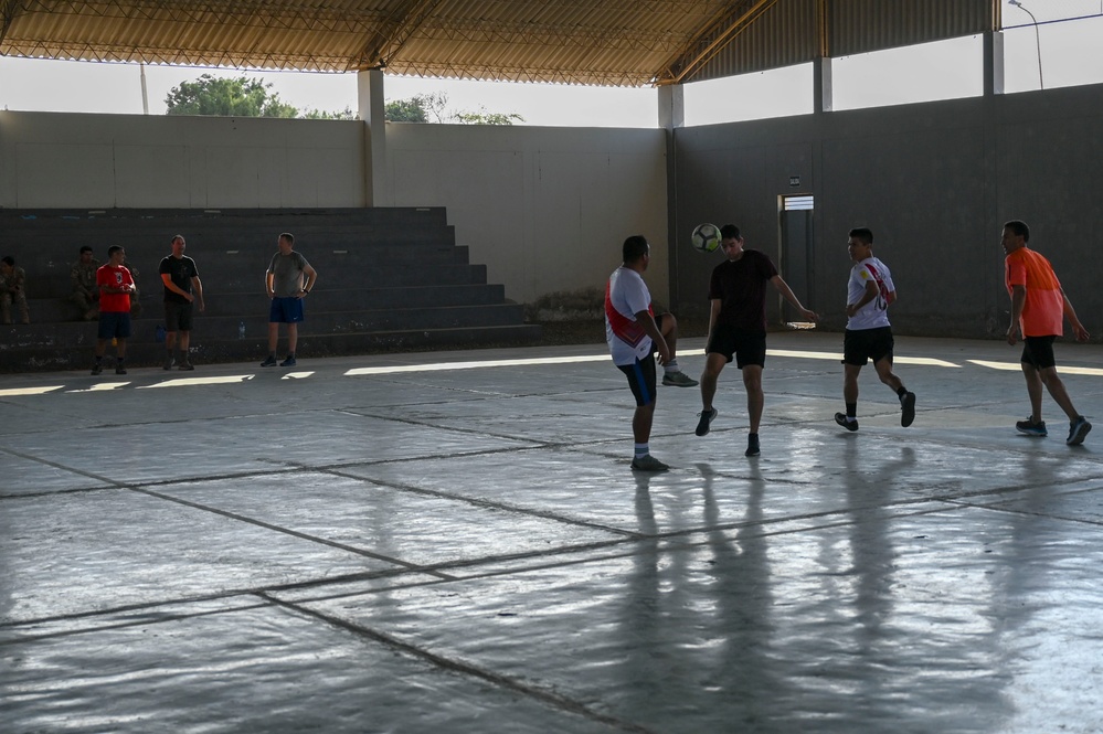 U.S. and Peruvian Airmen come together for friendly soccer match