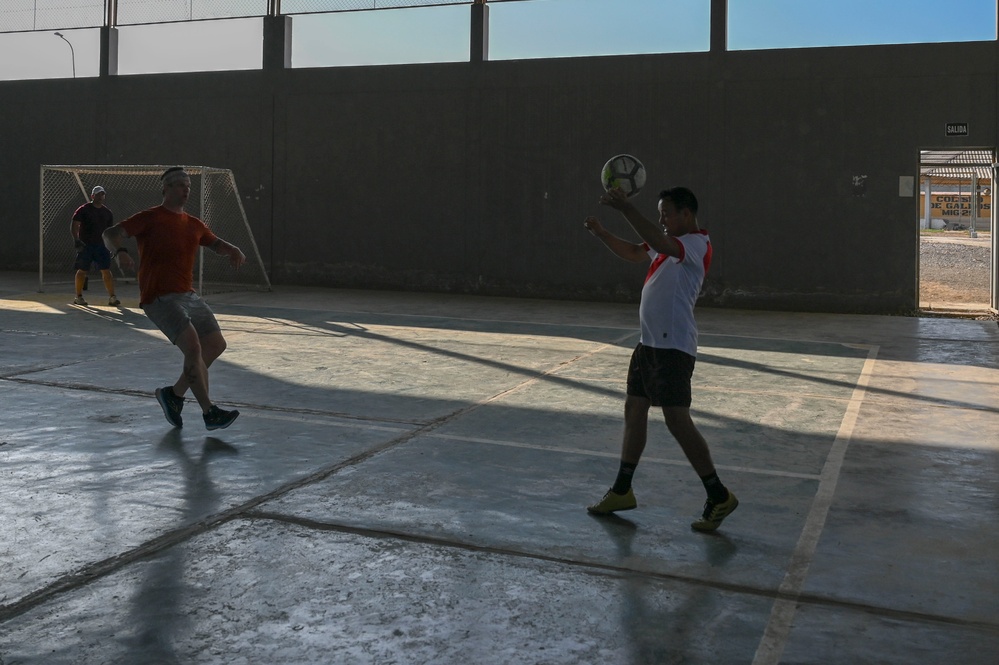 U.S. and Peruvian Airmen come together for friendly soccer match