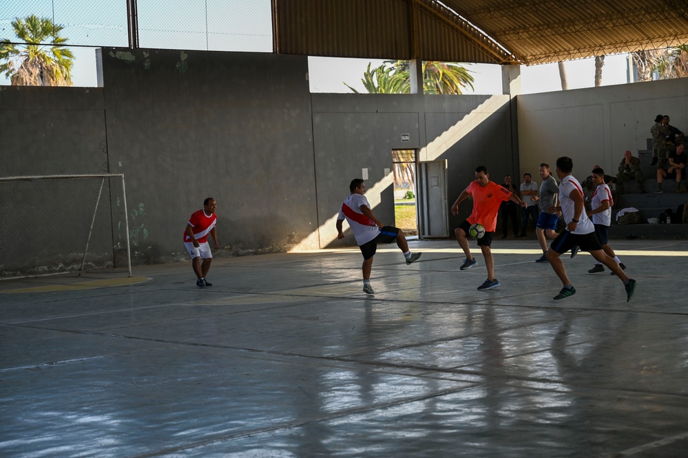 U.S. and Peruvian Airmen come together for friendly soccer match