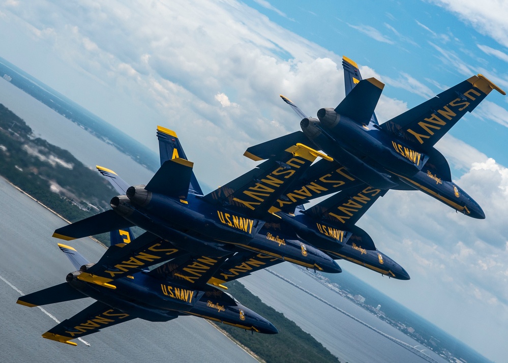 Blue Angels Perform at the Pensacola Beach Air Show.