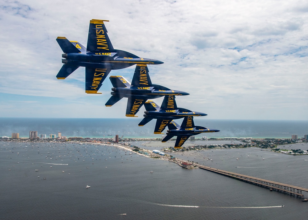 Blue Angels Perform at the Pensacola Beach Air Show.