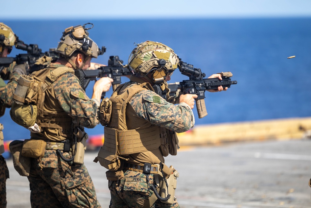 Marine Special Purpose Force Participate in Live Fire onboard USS Bataan