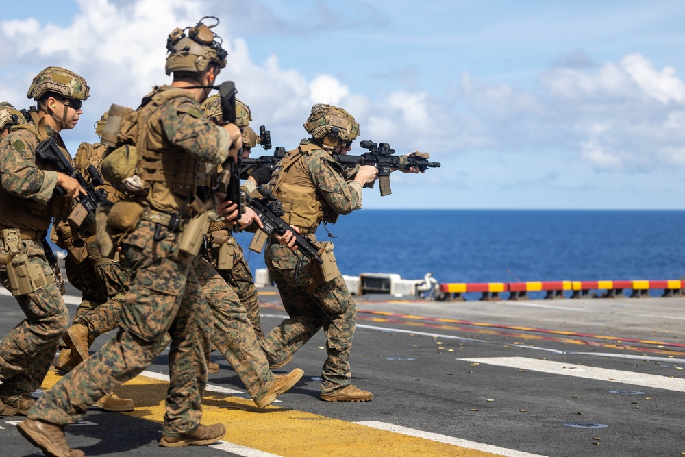 Marine Special Purpose Force Participate in Live Fire onboard USS Bataan