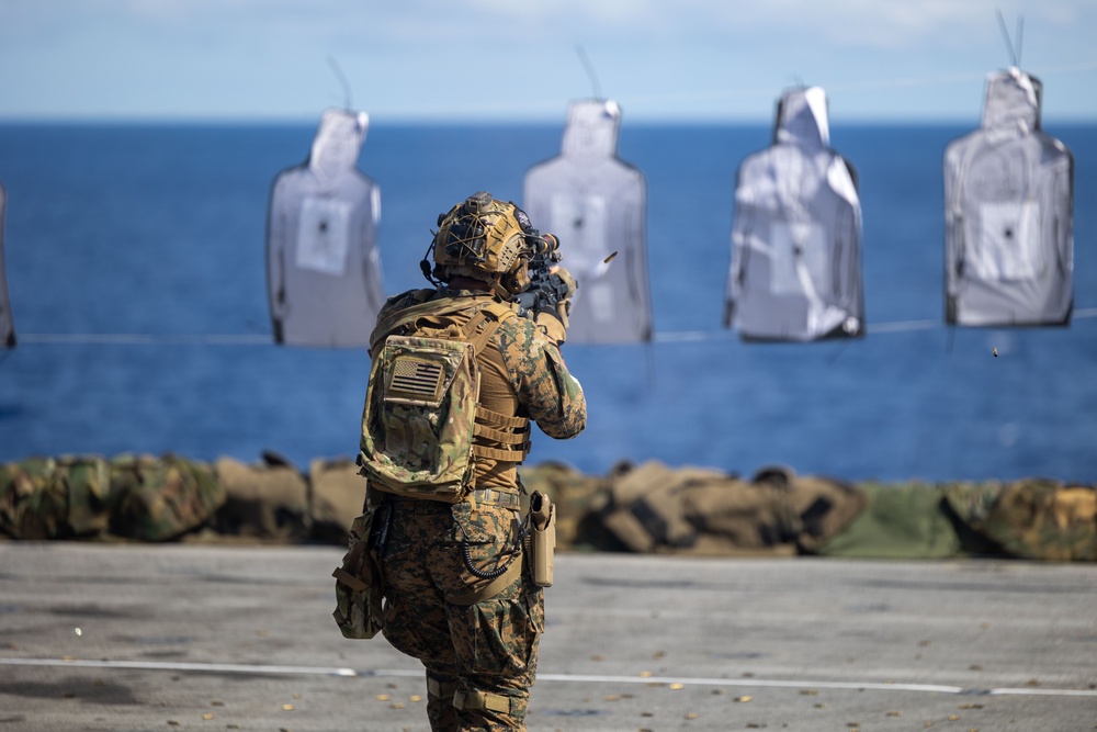 Marine Special Purpose Force Participate in Live Fire onboard USS Bataan