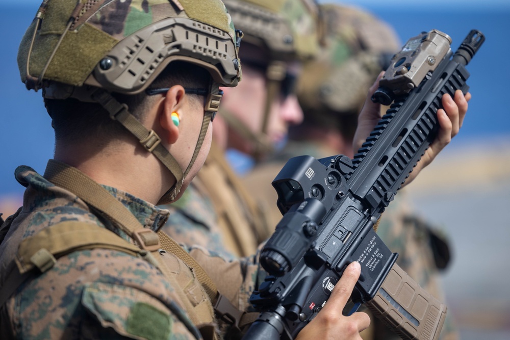 Marine Special Purpose Force Participate in Live Fire onboard USS Bataan