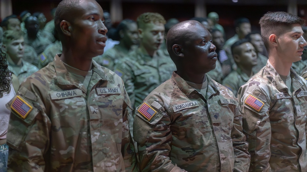 'Greener pastures:' USCIS naturalizes 37 troops, family members during Bliss ceremony