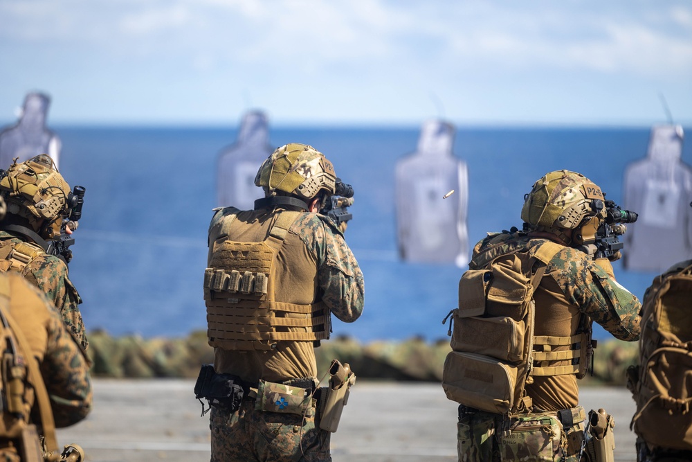 Marine Special Purpose Force Participate in Live Fire onboard USS Bataan