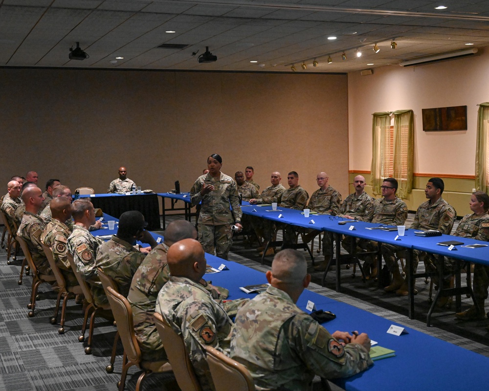 AFGSC command chief Chief Master Sgt. Melvina Smith visits Team Minot