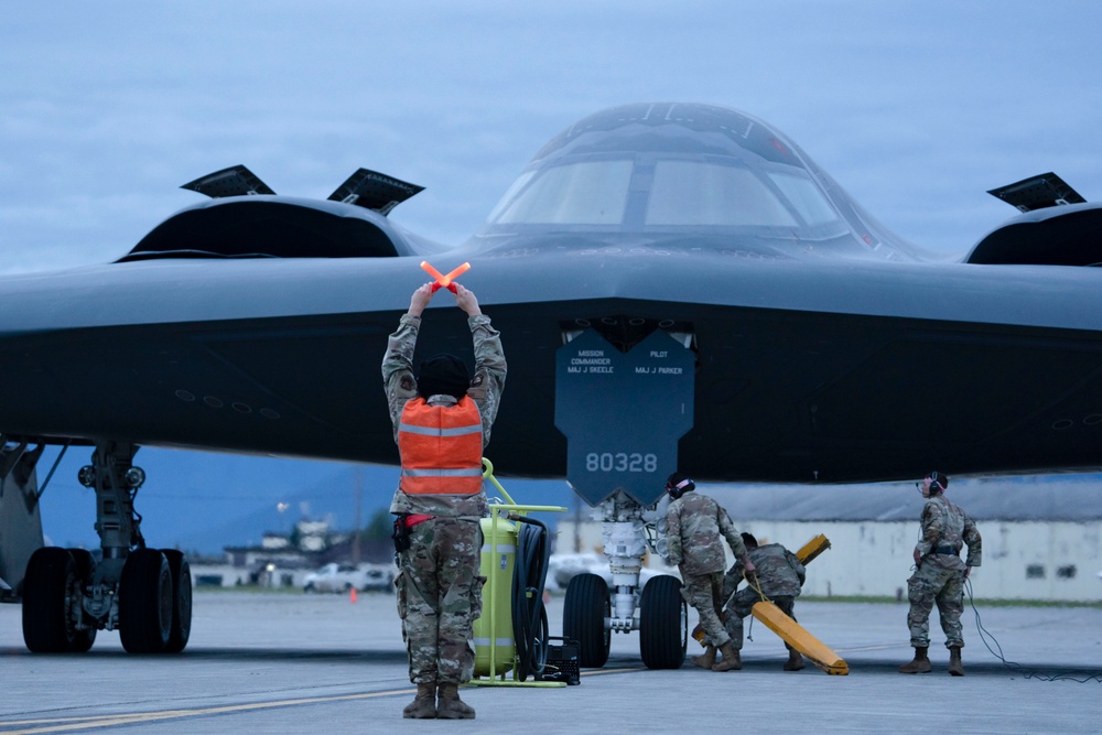 B-2 Spirit visits JBER