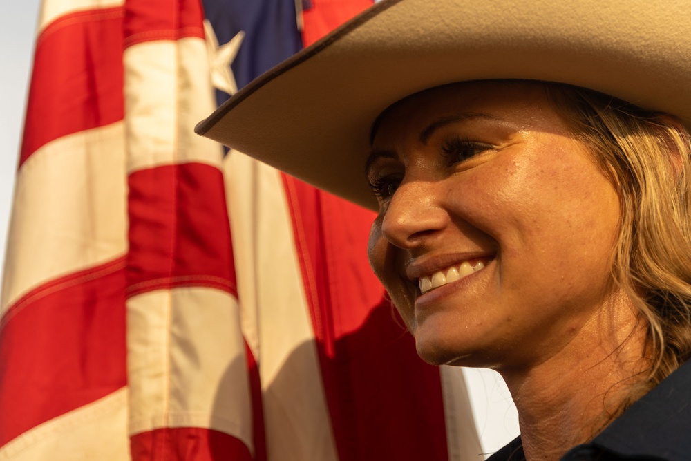 A New Frontier: Marine represents U.S. in Australian rodeo.