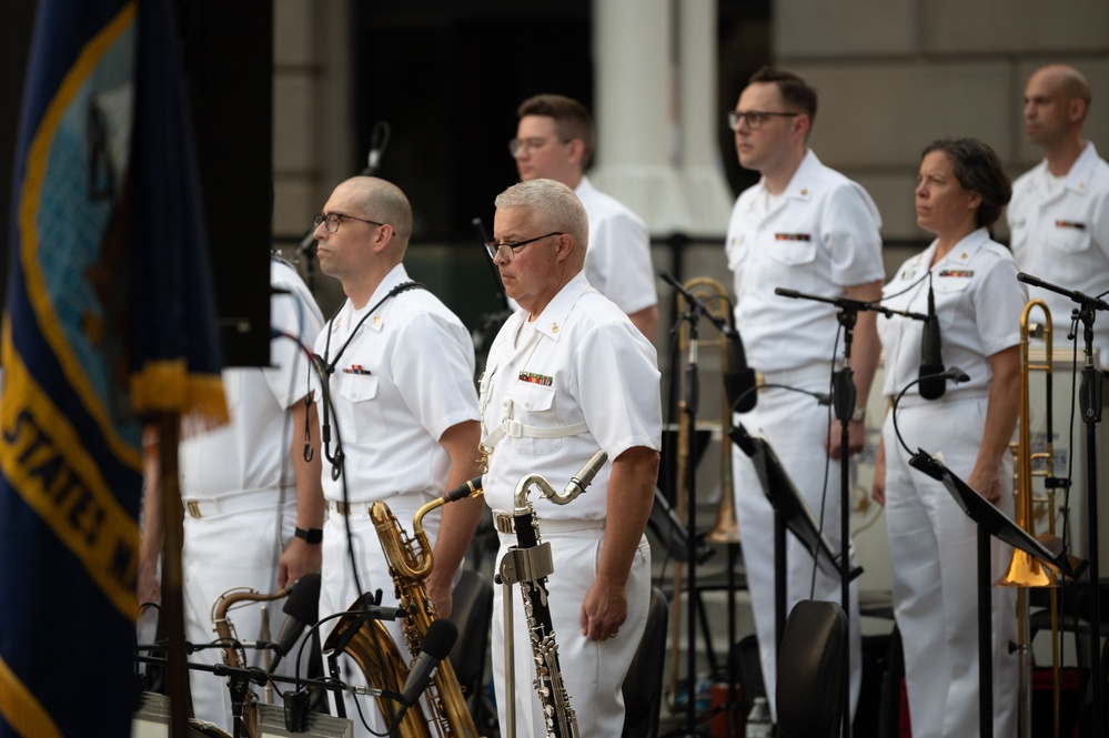 U.S. Navy Band Commodores perform at the U.S. Navy Memorial