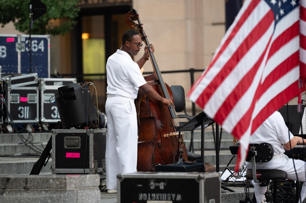 U.S. Navy Band Commodores perform at the U.S. Navy Memorial