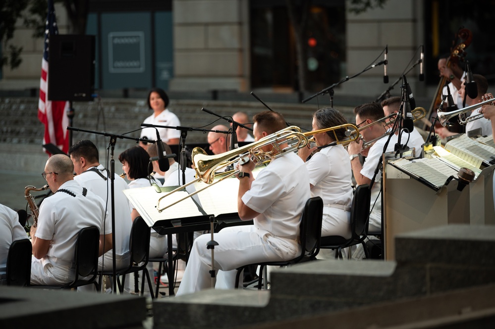 U.S. Navy Band Commodores perform at the U.S. Navy Memorial