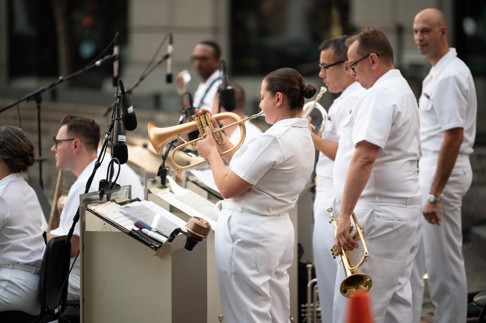 U.S. Navy Band Commodores perform at the U.S. Navy Memorial