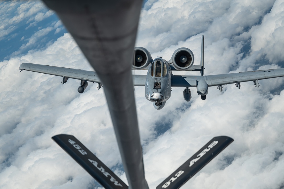 Air Force A-10 Refuels from KC-135 during Resolute Sentinel 23