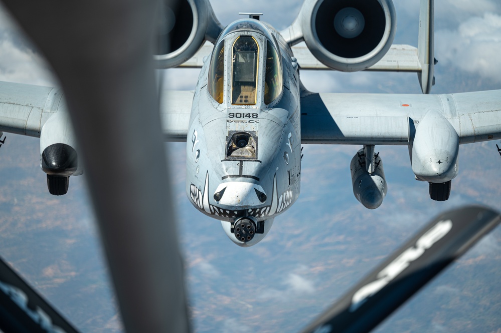 Air Force A-10 Refuels from KC-135 during Resolute Sentinel 23