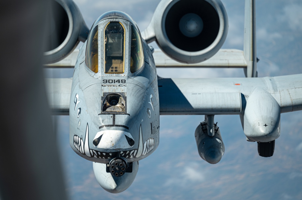 Air Force A-10 Refuels from KC-135 during Resolute Sentinel 23