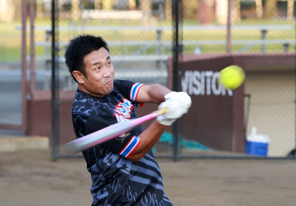 Competitors come out swinging for intramural home run derby at Camp Zama’s Rambler Field