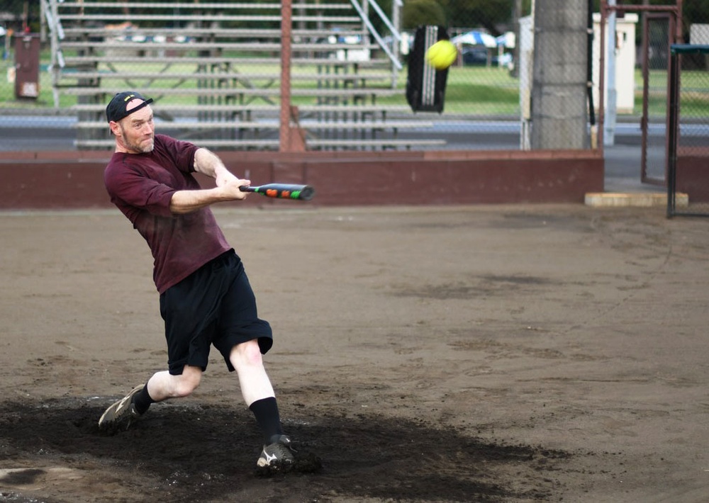 Competitors come out swinging for intramural home run derby at Camp Zama’s Rambler Field