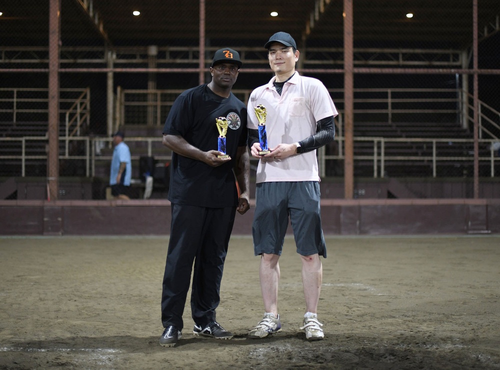 Competitors come out swinging for intramural home run derby at Camp Zama’s Rambler Field