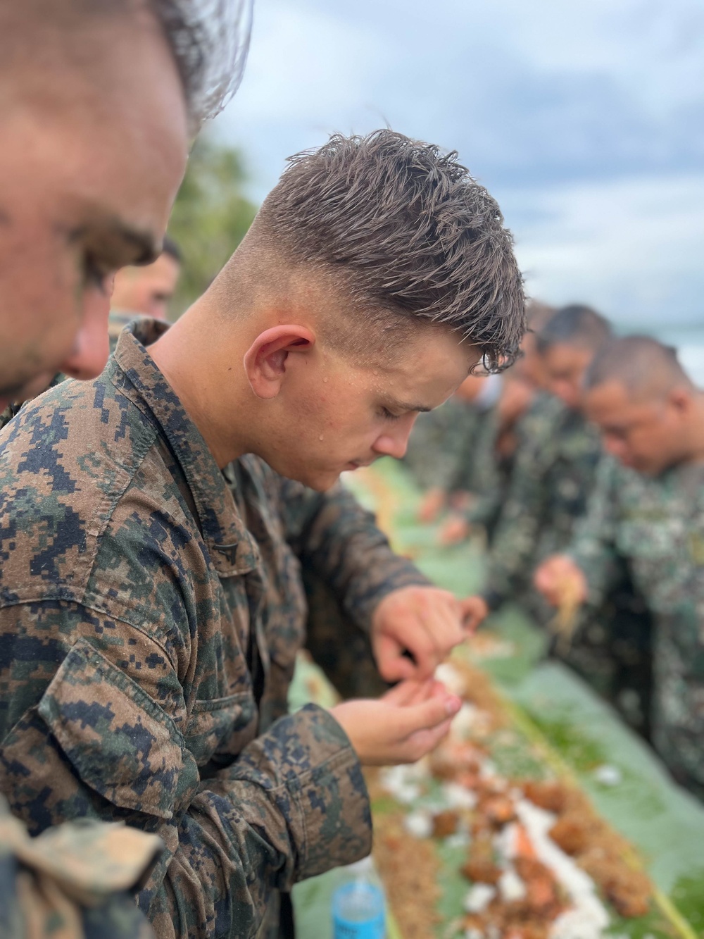 U.S. Marines eat warrior’s meal with Philippine Marines