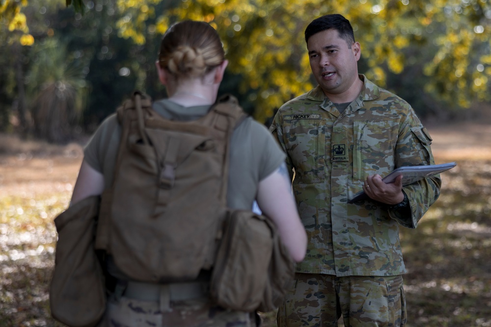 MRF-D Navy Corpsmen practice blood drawing alongside U.S. and Australian Army Soldiers