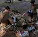 MRF-D Navy Corpsmen practice blood drawing alongside U.S. and Australian Army Soldiers